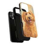Goldendoodle Fluffy Curls Portrait Art Tough Phone Case