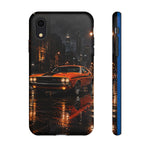 Challenger RT Phone Case, Rainy City Night Muscle Car Tough Cover