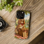 Cocker Spaniel Picnic Scene phone case | vintage dog art