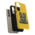 1969 Camaro Z28 Yellow Front View Muscle Car Tough Phone Case