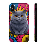 British Shorthair Round Pop Art Tough Phone Case