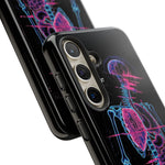 Neon Anatomical Skeleton Phone Case | Internal Displacement Art
