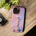 Praying Cherub Statue halo Vaporwave Aesthetic phone case