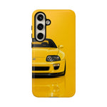 Yellow Supra Phone Case, MK4 90s JDM Legend Tough Protective Cover for Men