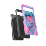Neon Cyber Geisha phone case | Tough Case