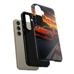 Orange C8 Z06 Flat Plane V8 Speed Art Tough Phone Case