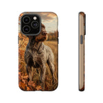 German Wirehaired Pointer Autumn Art Tough Phone Case