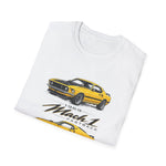 Yellow 1969 Mach 1 T-Shirt | Classic Muscle Car Illustration