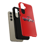 Red Classic Corvette C1 Illustration phone case | Retro Car Tough Case