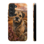 Border Terrier Earthy Watercolor Art Tough Phone Case