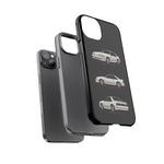 Fox Mustang White Triview Phone Case Classic Car Illustration
