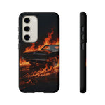 Black Charger Classic Muscle Flames Tough Phone Case Cover Gift