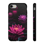 Neon Water Lilies Vaporwave Tough Phone Case