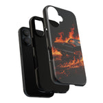 Black Charger Classic Muscle Flames Tough Phone Case Cover Gift