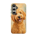 Goldendoodle Fluffy Curls Portrait Art Tough Phone Case
