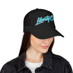 Liberty City Miami Trucker Hat Retro Script Snapback Neon Pastel South Florida Streetwear Cap