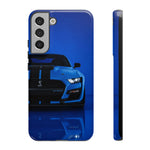 Blue Mustang Art Phone Case, GT500 American Muscle Car Tough Cover for Men