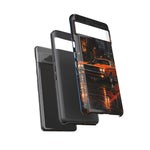 Challenger RT Phone Case, Rainy City Night Muscle Car Tough Cover