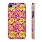 Trippy Daisy Retro Floral Pattern phone case | Tough Cases