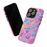 Retro Sticker Collage Y2K Art Tough Phone Case