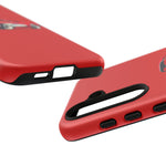 Red Classic Corvette C1 Illustration phone case | Retro Car Tough Case