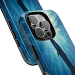 Barracuda Silhouette Phone Case, Sunlit Marine Art Tough Cover