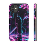 Neon Samurai Katana Rain Vaporwave Art Tough Phone Case