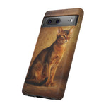 Abyssinian Warm Ticked Portrait Art Tough Phone Case