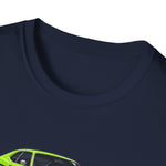 1971 Demon Green Classic Muscle Car T-Shirt | Vintage Coupe Illustration