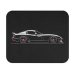 Black Viper GTS Side Profile Mouse Pad | Sports Car Racing Desk Mat