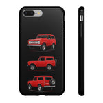 Early Bronco Phone Case Red, Three-View Truck Vector Cover