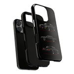 Black GNX Phone Case, Three-View Muscle Car Vector Tough Cover