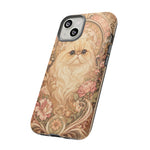 Persian Cat Floral Art Nouveau Tough Phone Case