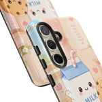 Milk Cookie Phone Case Cute Food Kawaii Tough Cover Gift Art