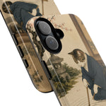 Zen Garden Cat Phone Case, Sand Spiral Japanese Art Cover