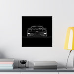 C5 Corvette Front View Poster 1997-2004 Classic Chevy Wall Art