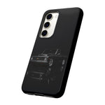 Black Classic C10 Truck Phone Case | Vintage Pickup Reflection, Minimal Auto Design