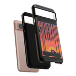 Silverado sunset truck Phone Case | Retro pickup silhouette