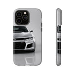 Silver Camaro Phone Case, ZL1 American Muscle Car Tough Cover for Men Gift