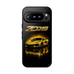 Z06 Corvette Phone Case, Yellow Neon Chrome Studio Cover