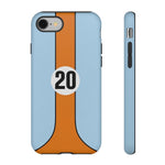 Blue Orange 20 Retro Endurance Racing Stripe Tough Phone Case Cover