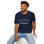 1955 Cameo Carrier Outline Silhouette Classic Truck T-Shirt Line Art Emblem Chevy Pickup Tee Fan Gift