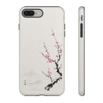 Plum Blossom Ink Wash Phone Case Minimalist Zen Tough Case