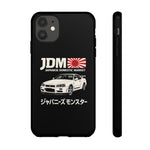 R34 Skyline GT-R JDM Rising Sun Tough Phone Case Cover Gift