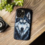 Siberian Husky Geometric Diamond Art Tough Phone Case