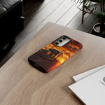 Classic Semi Truck Sunset Highway Phone Case Tough Case
