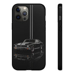 Nova SS Phone Case, Black 68 Muscle Car Silver Stripe Studio Cover