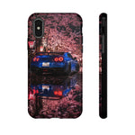R35 GT-R Cherry Blossom Night Tough Phone Case - Wet Reflection