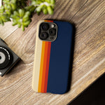 Retro Rainbow Stripe Phone Case | Tough Phone Case