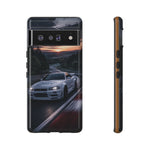 Skyline GT-R R34 White Nurburgring Speed Art Tough Phone Case